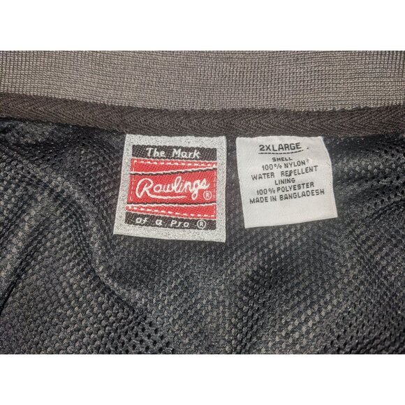 Rawlings Cougars Sleeveless Water Repellant Windbreaker Vest Sz 2XL Mens Black N - Picture 3 of 9